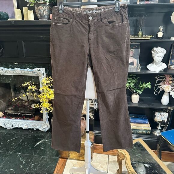 Eddie Bauer Brown Corduroy Boot Cut Jeans Size 10 - Picture 1 of 10